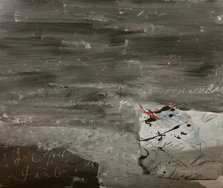 Gray Sea With Words, 60" x 72" (2010)