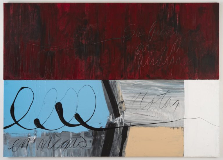 "Black Line, Red 1" 78" by 110" (2012)